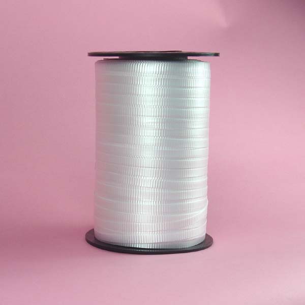 3/16" crimped curling ribbon-500yds/roll, WHITE