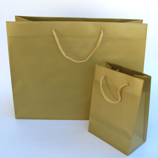 frosty euro tote w/rope handle 13"X5"X10" (size E)-25/pk, GOLD