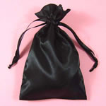 4x6" satin bag-30/pk, BLACK