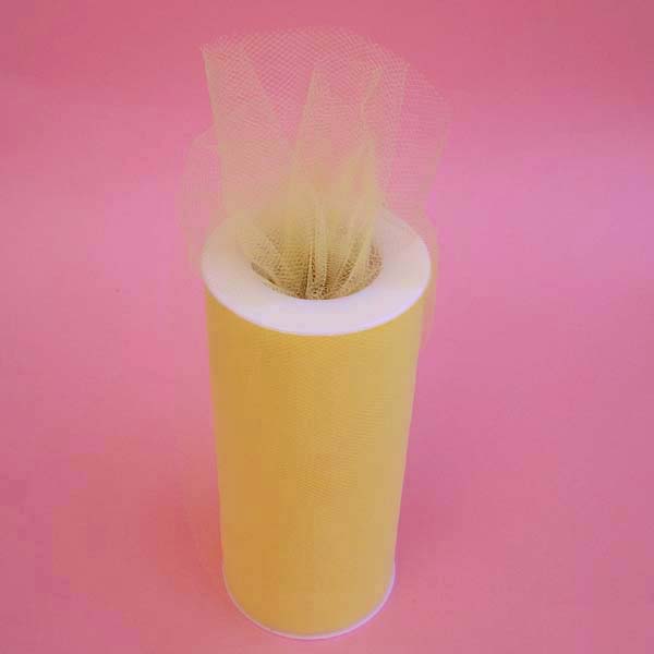 6" tulle fabric-100YDS/SPOOL, BABY MAIZE