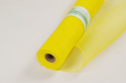 solid colored floral mesh 21x10yds, SPRING YELLOW
