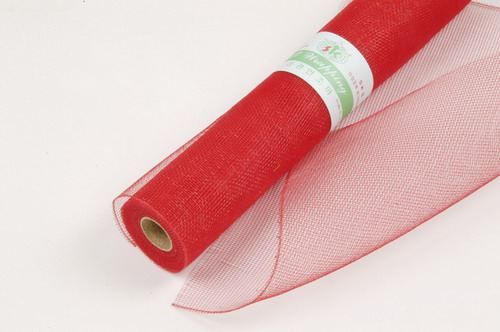 solid colored floral mesh 21x10yds, CRIMSON RED