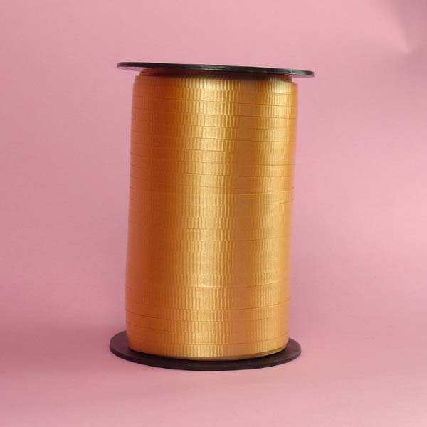 3/16" crimped curling ribbon-500yds/roll, GOLD