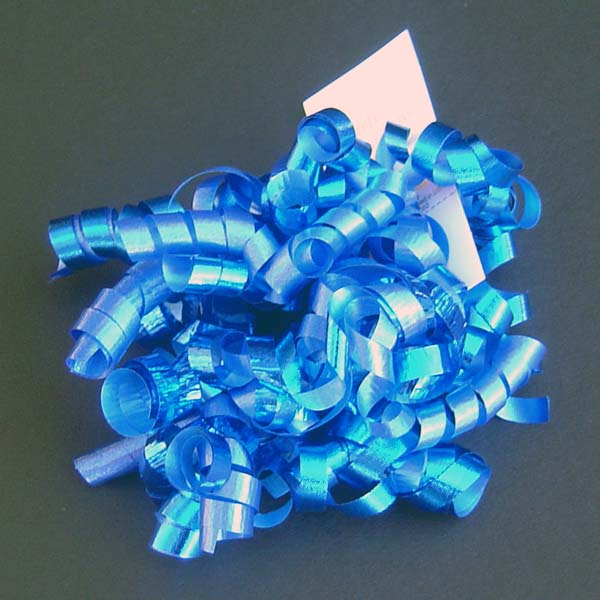 5" curly bow on hang tab-24bows/case, ROYAL