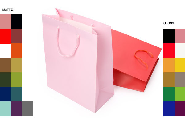 16X6X12" (vogue) matte colored paper euro tote-100/pk,  POWDER BLUE