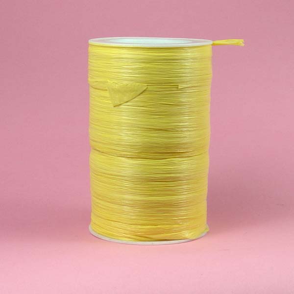 1/4" rayon raffia ribbon-100yds/roll, MATTE DAFFODIL