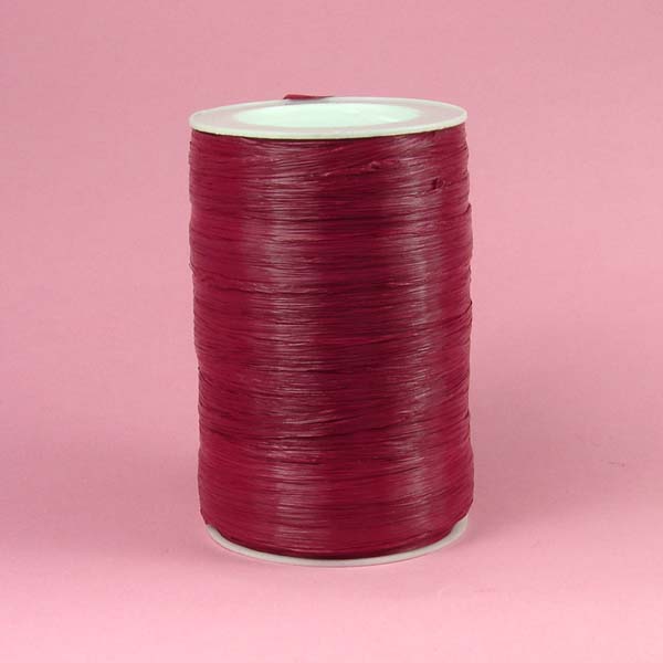 1/4" rayon raffia ribbon-100yds/roll, MATTE BURGUNDY