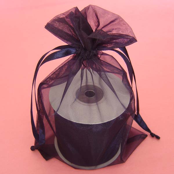 12x14" organza bag-10/pk, NAVY BLUE