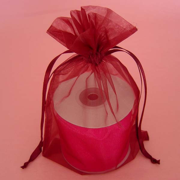 12x14" organza bag-10/pk, WINE