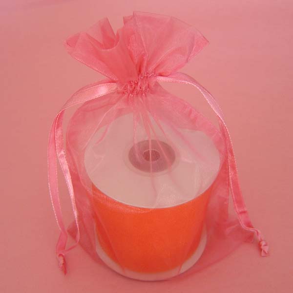22x25.5" giant organza bag-10/pk, ROSE