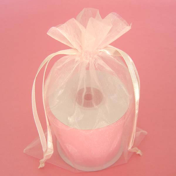 12x14" organza bag-10/pk, LT PINK