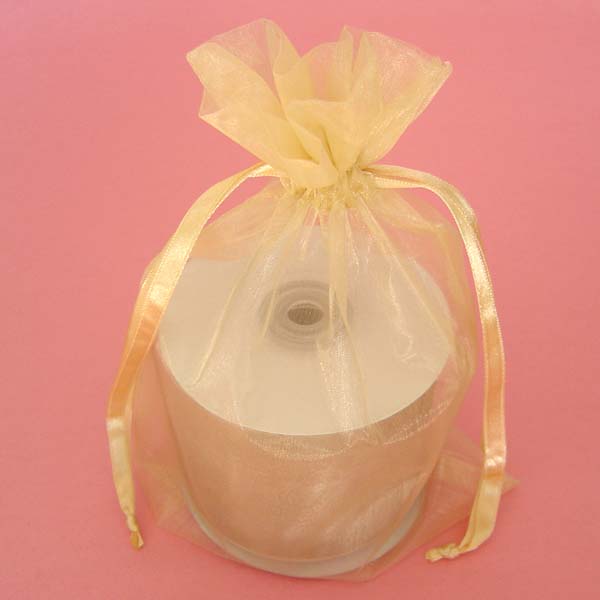 12x14" organza bag-10/pk, TOFFEE