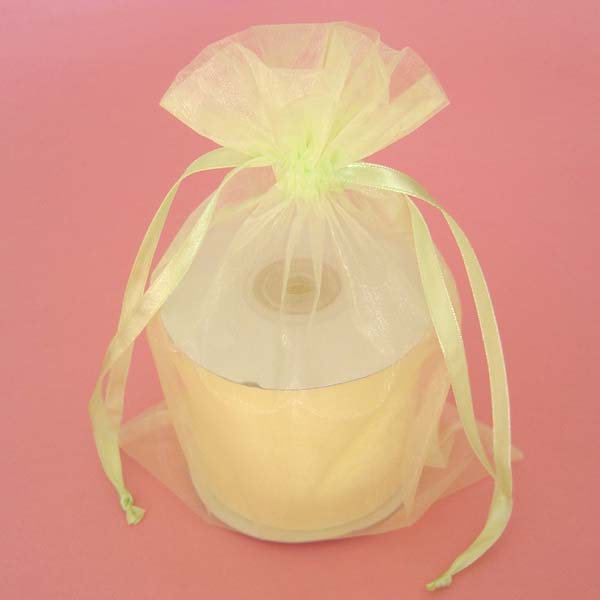 12x14" organza bag-10/pk, LIME