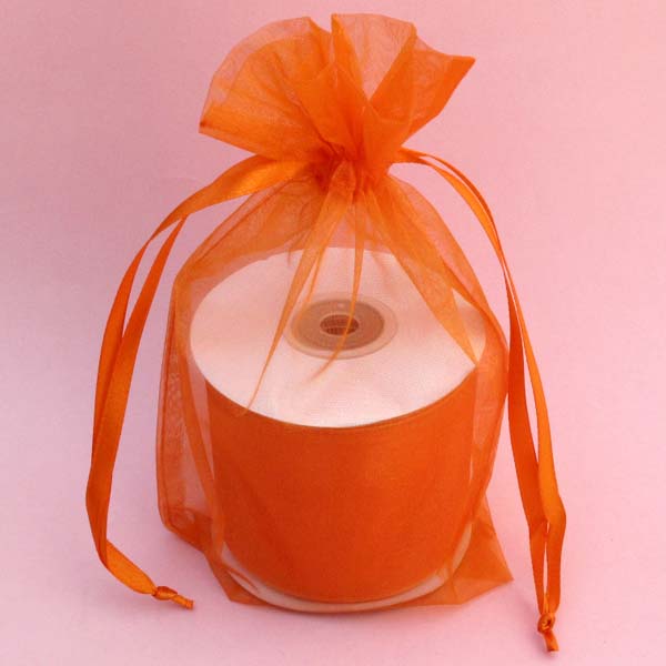 5x8" organza bag-30/pk, ORANGE