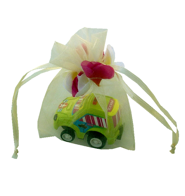 3x4" MINI PETAL organza bag-30/pk, IVORY