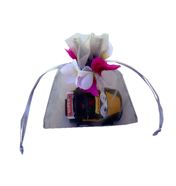 3x4" MINI PETAL organza bag-30/pk, LT SILVER