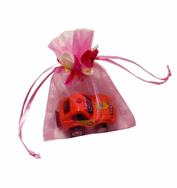 3x4" MINI PETAL organza bag-30/pk, PINK