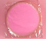 10" organza circle-25/pk, PINK/GOLD TRIM