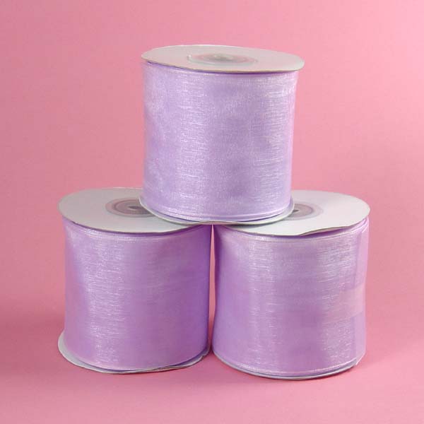 1-1/2" organza ribbon-25yds/roll, ORCHID