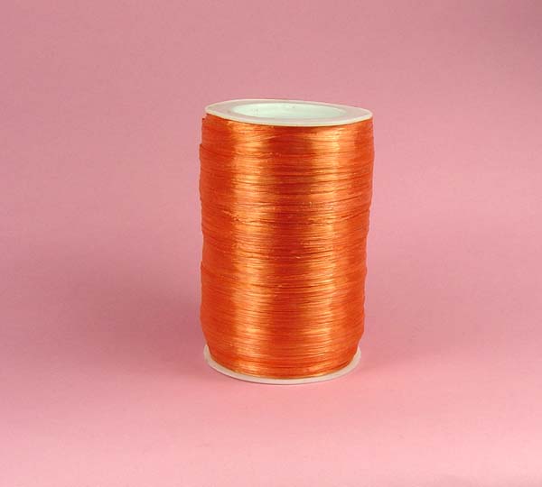 1/4" rayon raffia ribbon-100yds/roll, PEARLIZED ORANGE