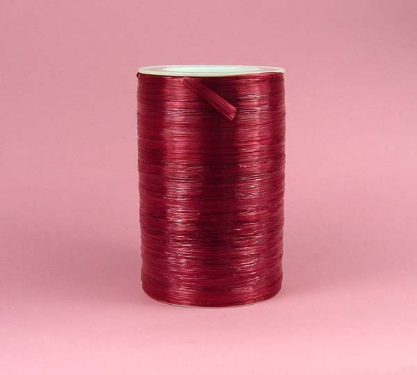 1/4" rayon raffia ribbon-100yds/roll, PEARLIZED BURGUNDY