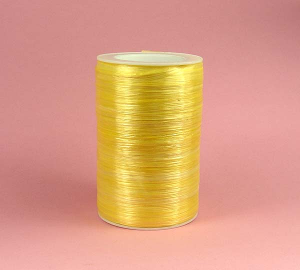 1/4" rayon raffia ribbon-100yds/roll, PEARLIZED DAFFODIL