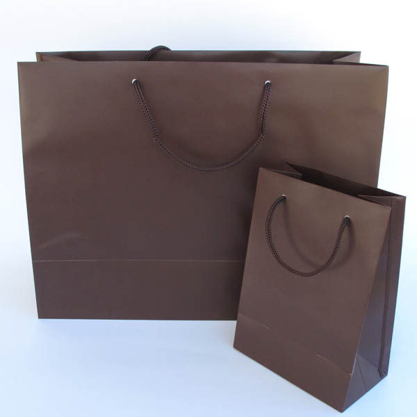 frosty euro tote w/rope handle 13"X5"X10" (size E)-25/pk, COFFEE