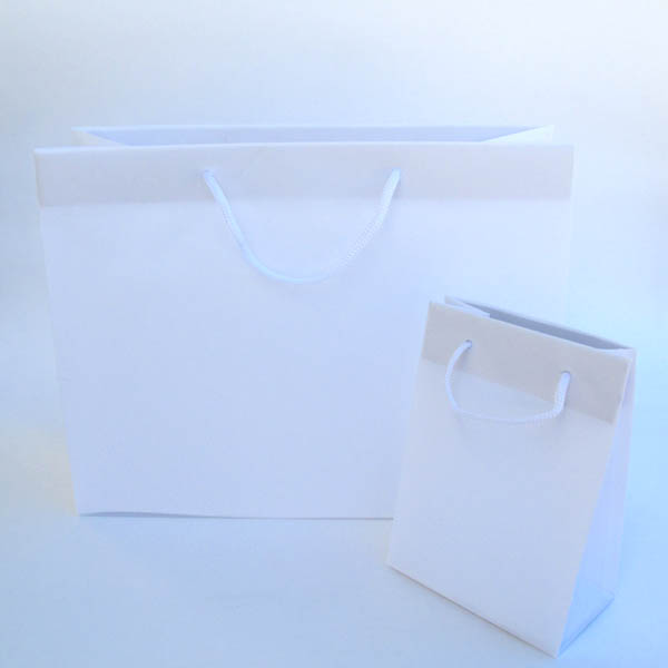 frosty euro tote w/rope handle 13"X5"X10" (size E)-25/pk, WHITE