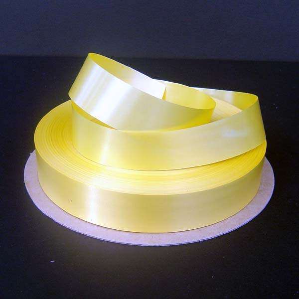 1-1/4" poly satin-finish ribbon-250yds/roll, DAFFODIL