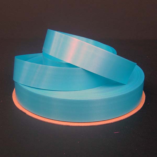 3/4" poly satin-finish ribbon-250yds/roll, TURQUOISE