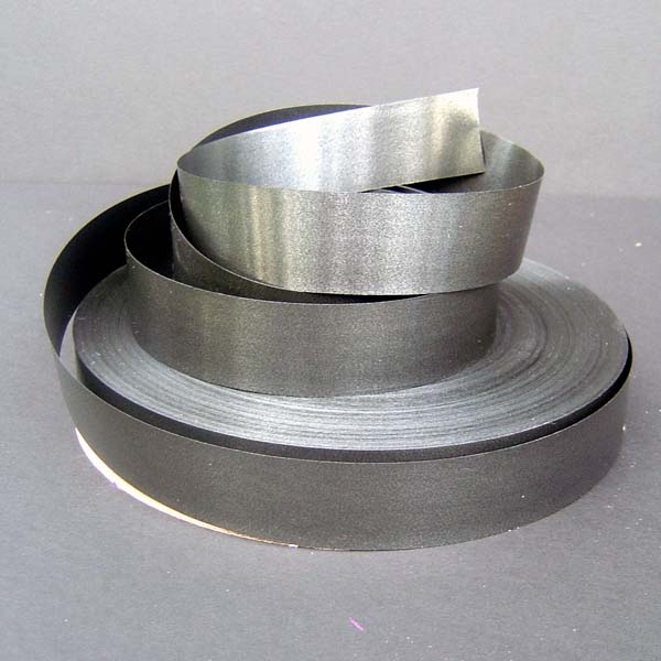 3/4" poly satin-finish ribbon-250yds/roll, BLACK