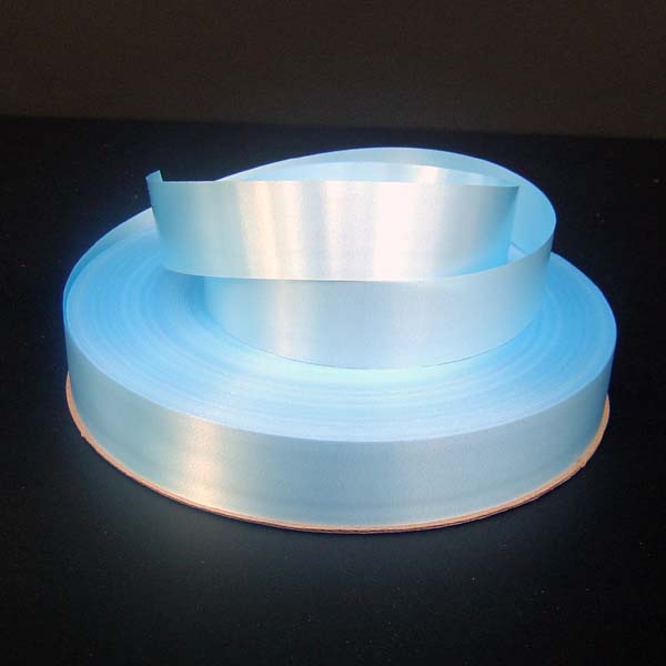 1-1/4" poly satin-finish ribbon-250yds/roll, PASTEL BLUE