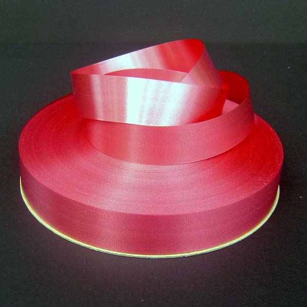 3/4" poly satin-finish ribbon-250yds/roll, RED