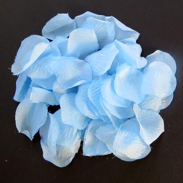 LT BLUE rose petal - 100/pk