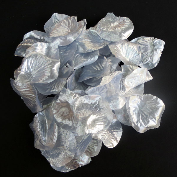 SILVER rose petal - 100/pk