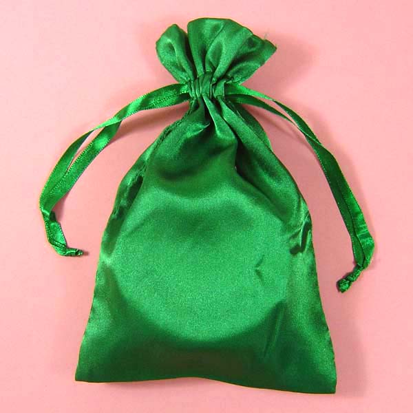 3x4" satin bag-30/pk, EMERALD