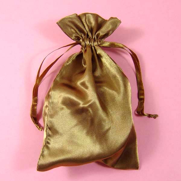 5x8" satin bag-30/pk, BROWN