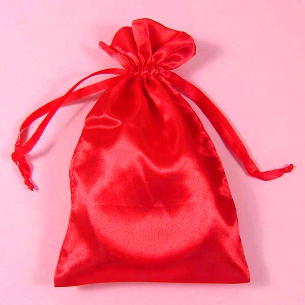 3x4" satin bag-30/pk, RED