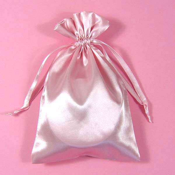 5x8" satin bag-30/pk, LT PINK