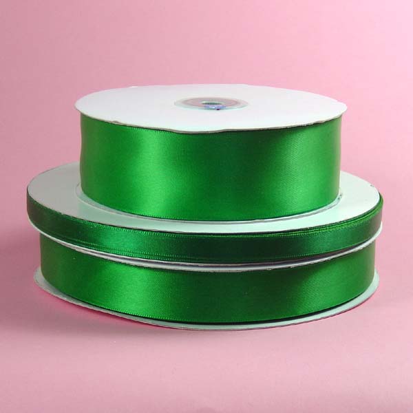 2-1/4" DOUBLE FACED satin ribbon-50yds/roll, EMERALD