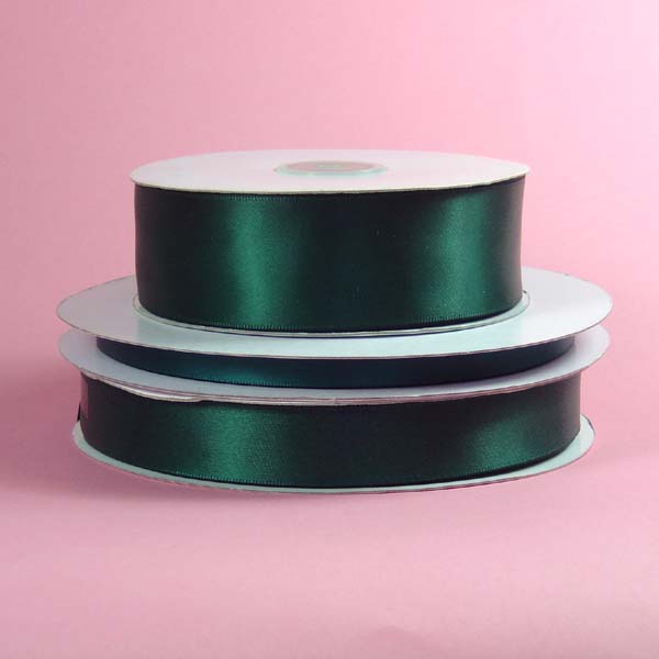 2-1/4" DOUBLE FACED satin ribbon-50yds/roll, HUNTER
