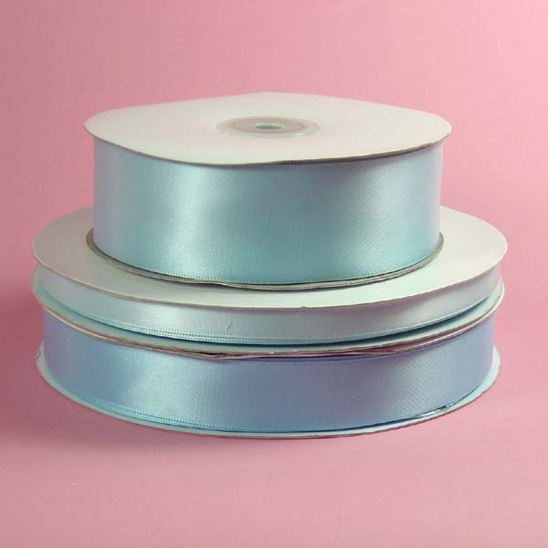 2-1/4" DOUBLE FACED satin ribbon-50yds/roll, LT BLUE