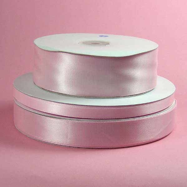 2-1/4" DOUBLE FACED satin ribbon-50yds/roll, LT PINK