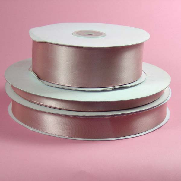1/8" DOUBLE FACED satin ribbon-100yds/roll, BLUSH ROSE