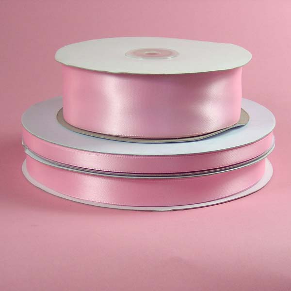 2-1/4" DOUBLE FACED satin ribbon-50yds/roll, PINK