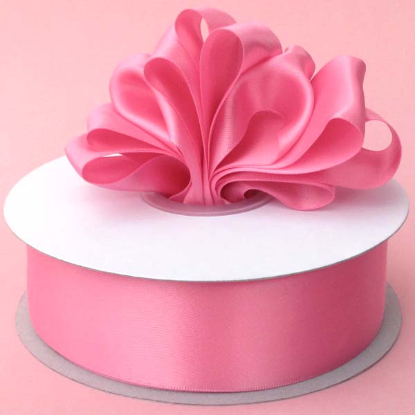 2-1/4" DOUBLE FACED satin ribbon-50yds/roll, HOT PINK