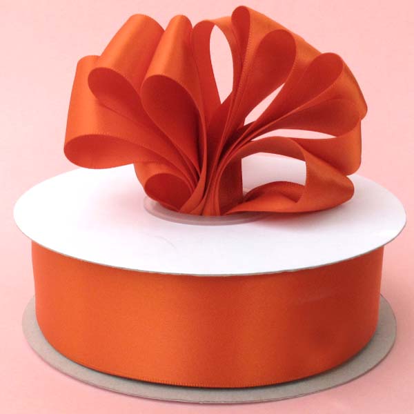2-1/4" DOUBLE FACED satin ribbon-50yds/roll, ORANGE