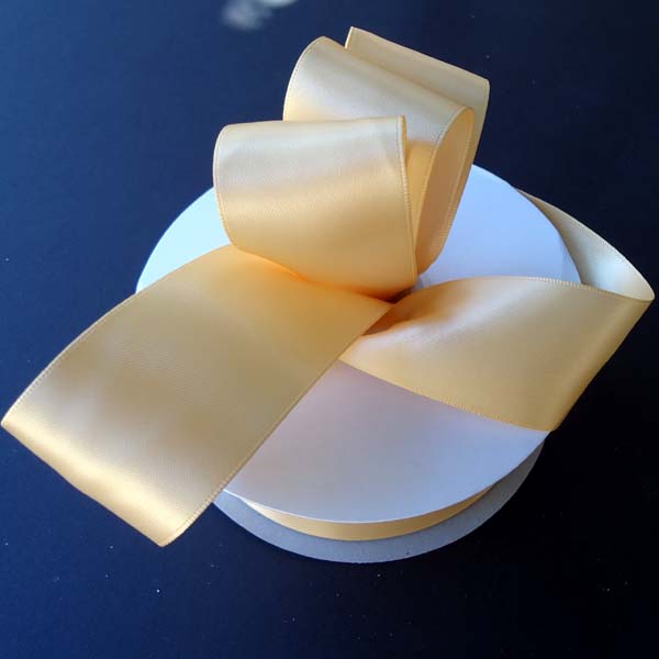 2-1/4" DOUBLE FACED satin ribbon-50yds/roll, TOFFEE