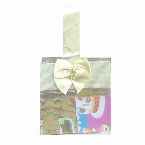 3-1/2x3-1/2x2" MINI ORGANZA SHEER TOTE BAG TOTE-12/pk, TOFFEE