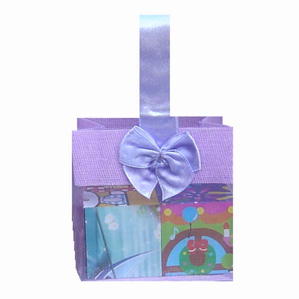 3-1/2x3-1/2x2" MINI ORGANZA SHEER TOTE BAG TOTE-12/pk, LAVENDER